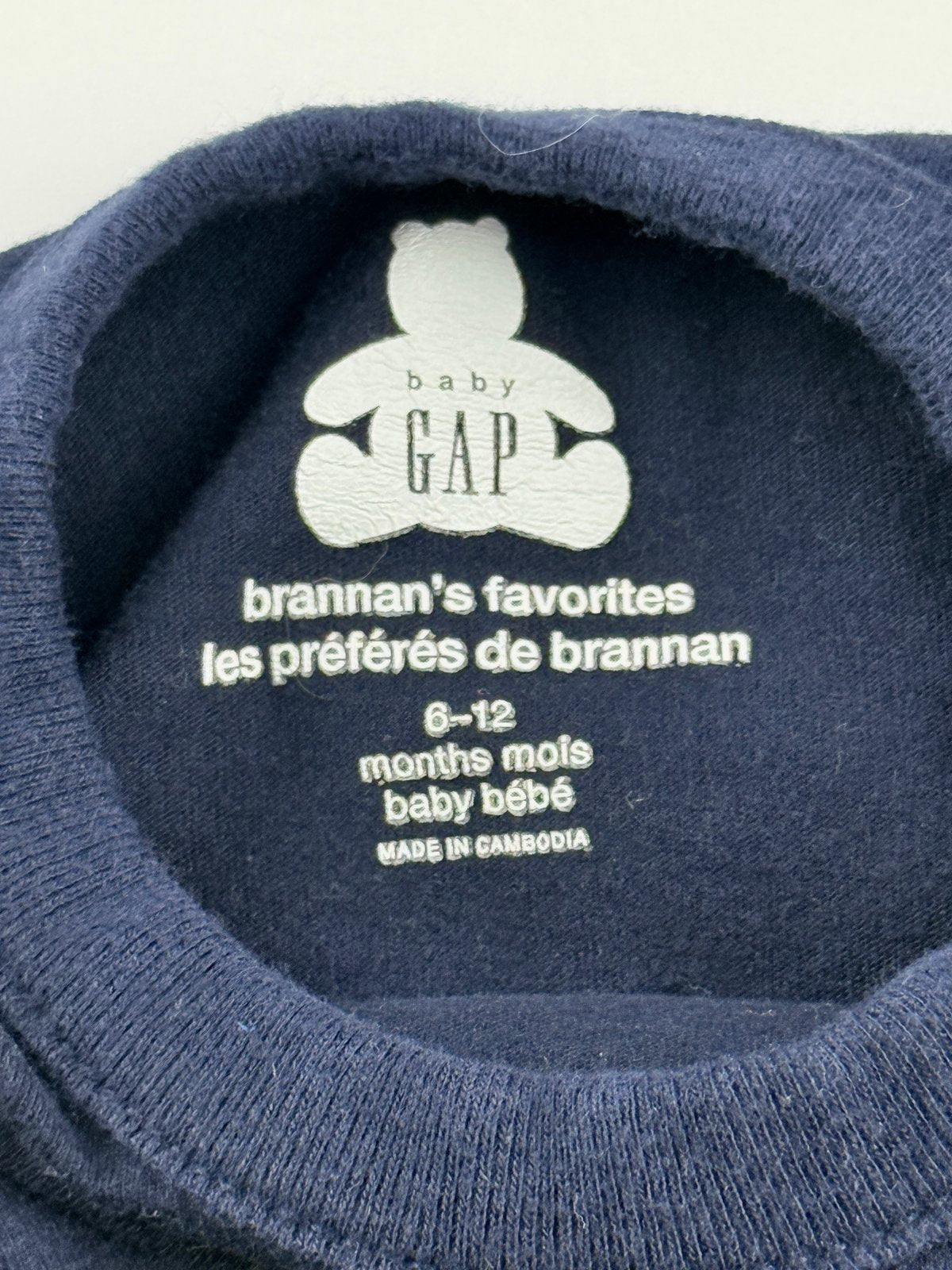 baby GAP Navy Pocket Bodysuit 6-12M