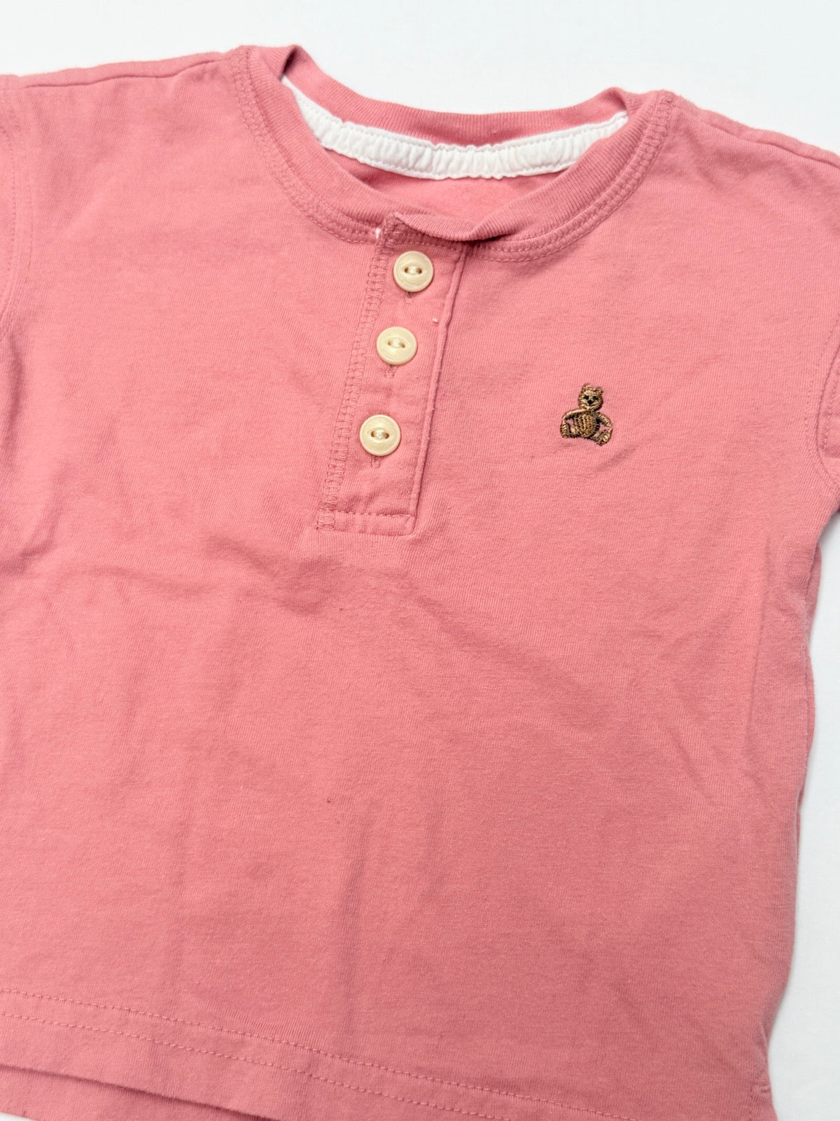 Baby Gap Pink Henley T-Shirt 6-12M