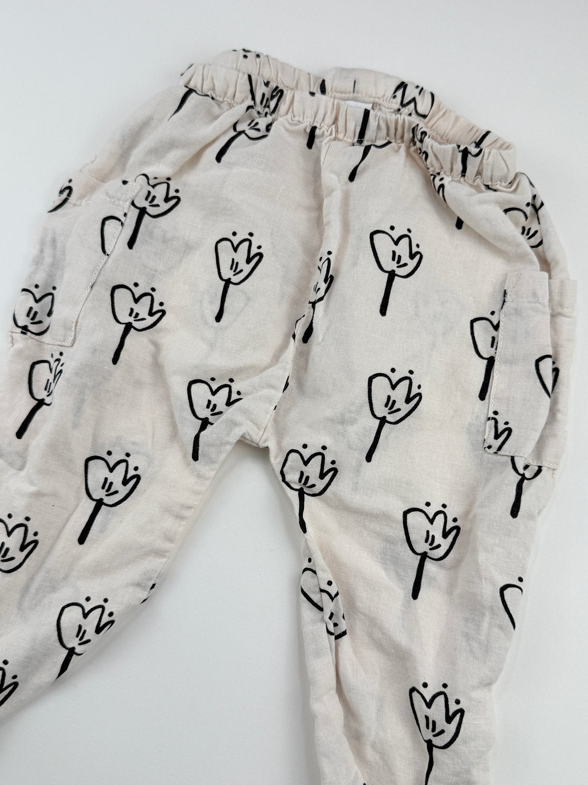 Next baby Tulip Print Linen Pants 9-12M