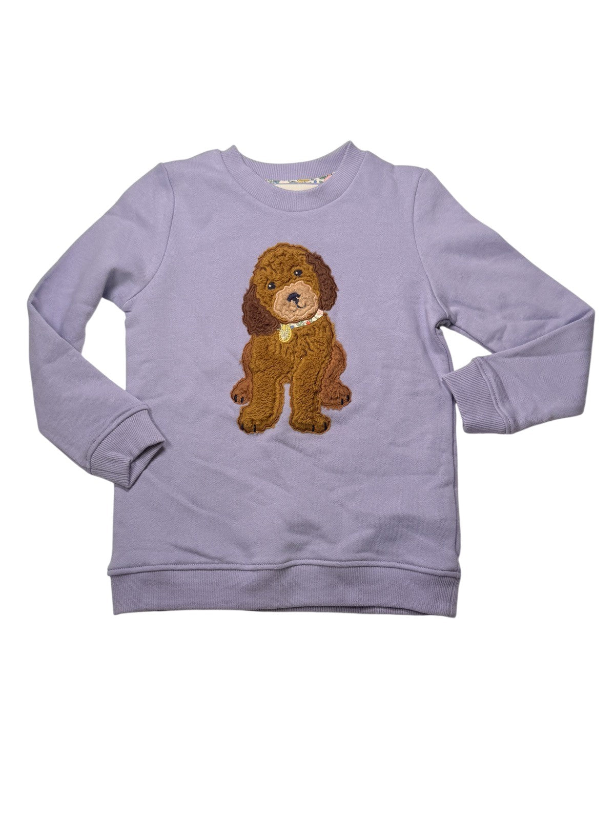 Mini Boden Doodle Dog Appliqué Sweatshirt 6-7Y