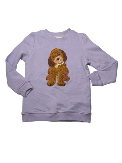 Mini Boden Doodle Dog Appliqué Sweatshirt 6-7Y