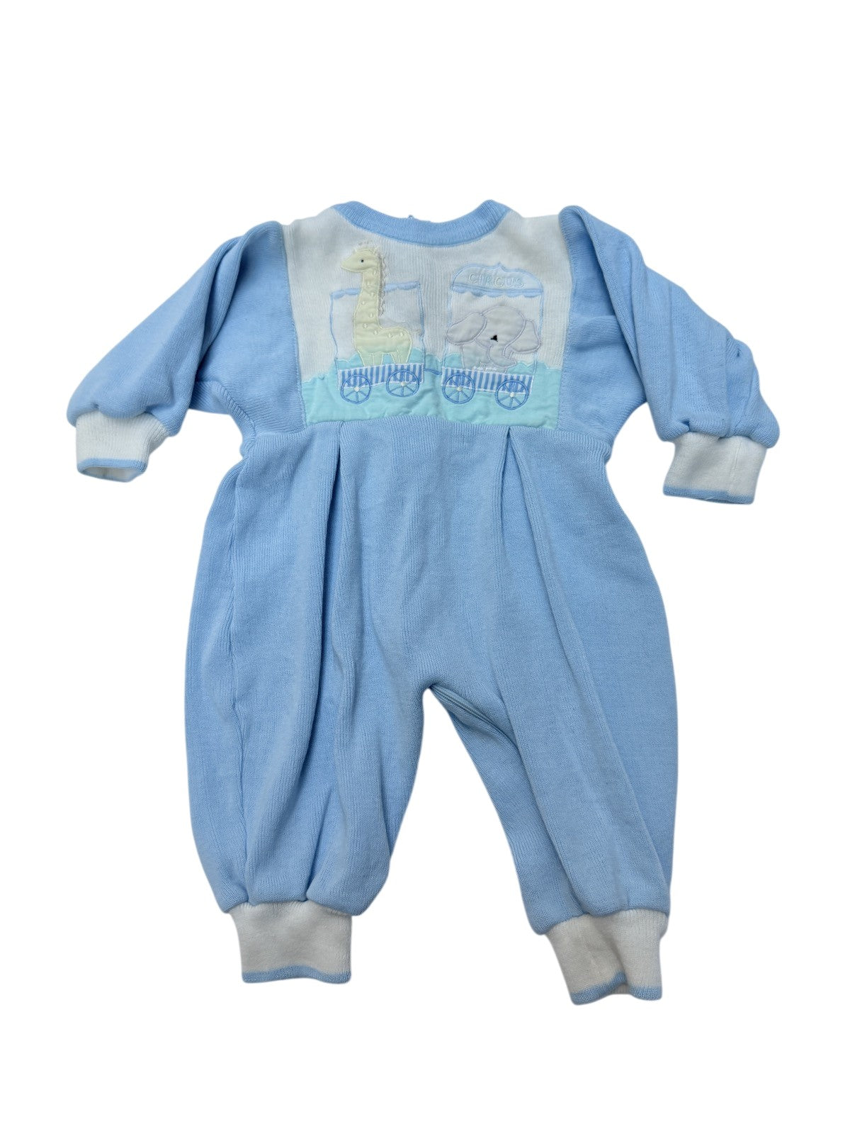 Vintage Circus Animal Knit Romper 6/9M