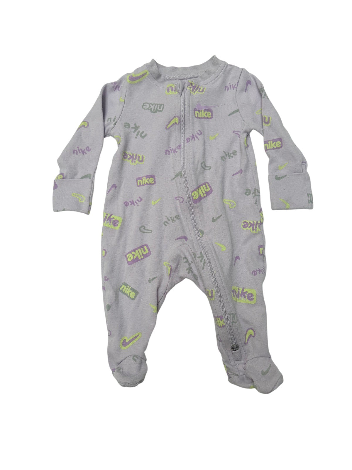 Nike Logo Print Footed Sleeper 3M