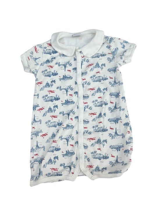 Petit Bateau Paris Print Romper 18M
