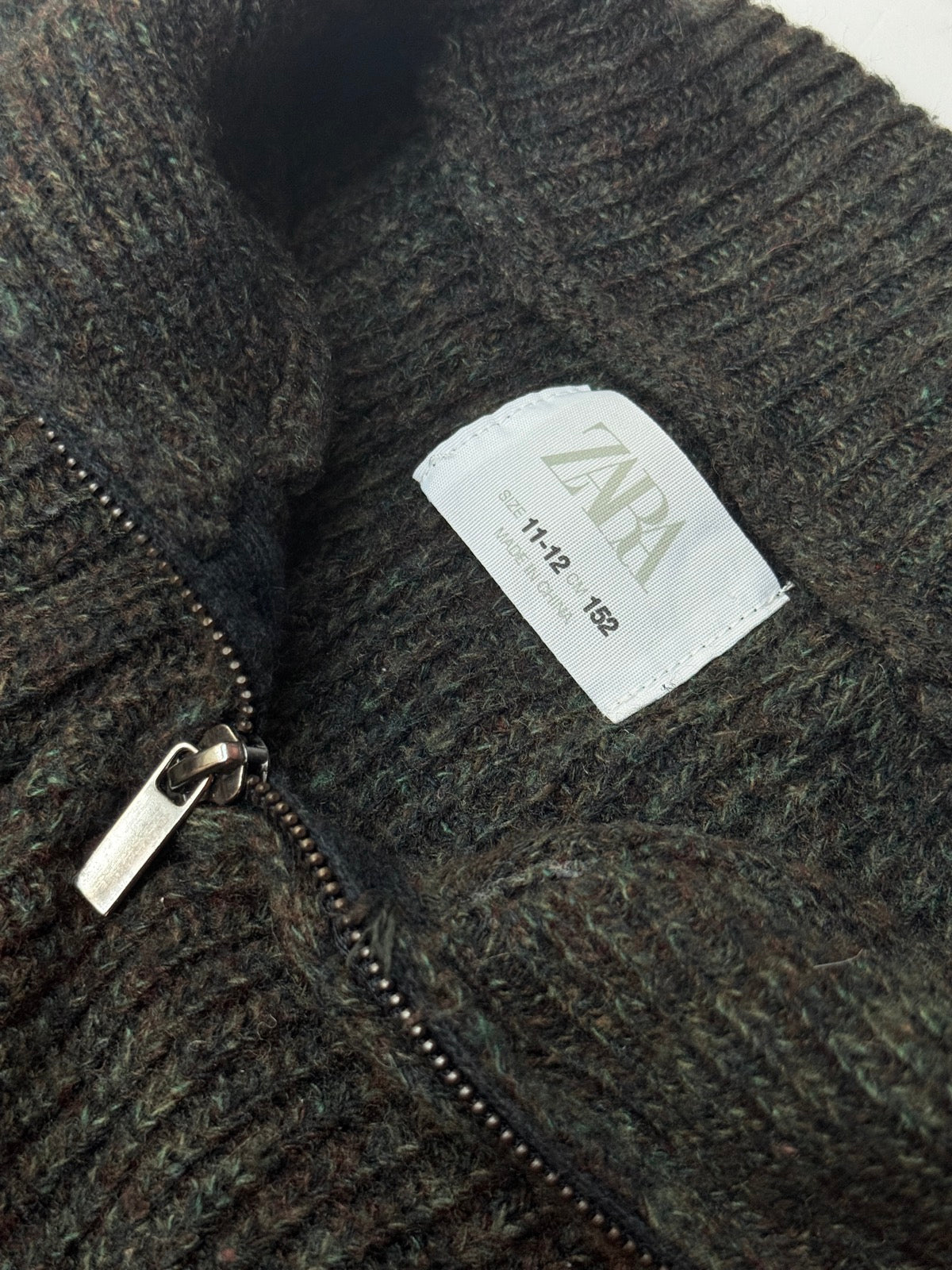 Zara Dark Knit Half-Zip Sweater Size 11-12