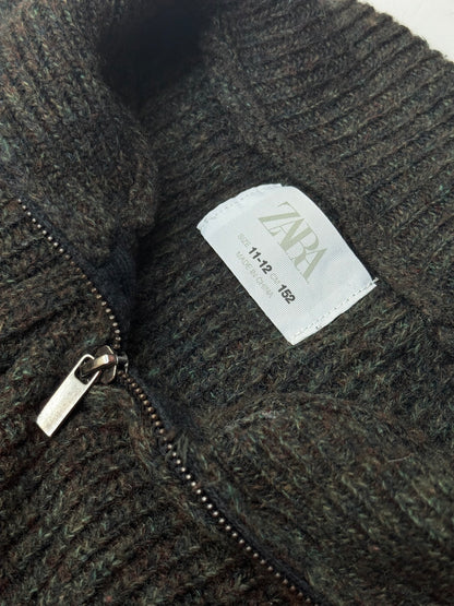 Zara Dark Knit Half-Zip Sweater Size 11-12