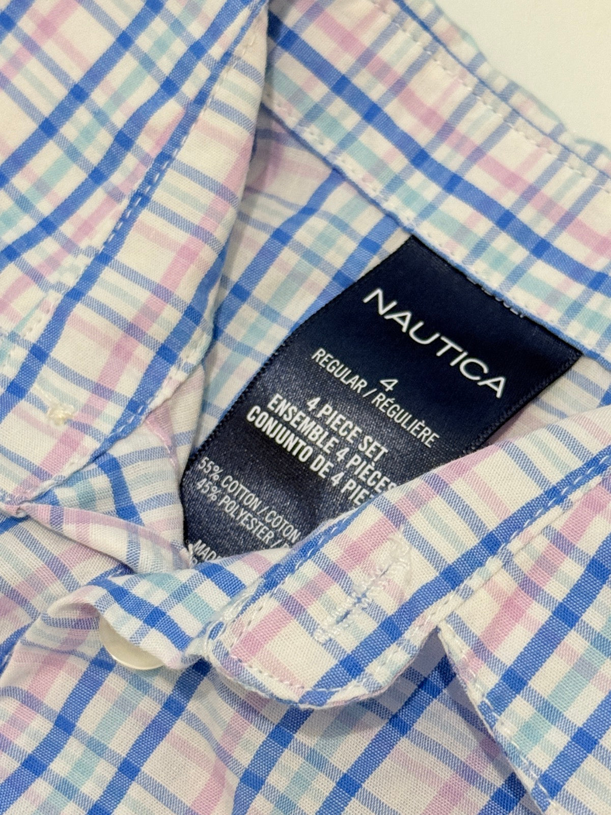 Nautica Plaid Button-Down Shirt Size 4