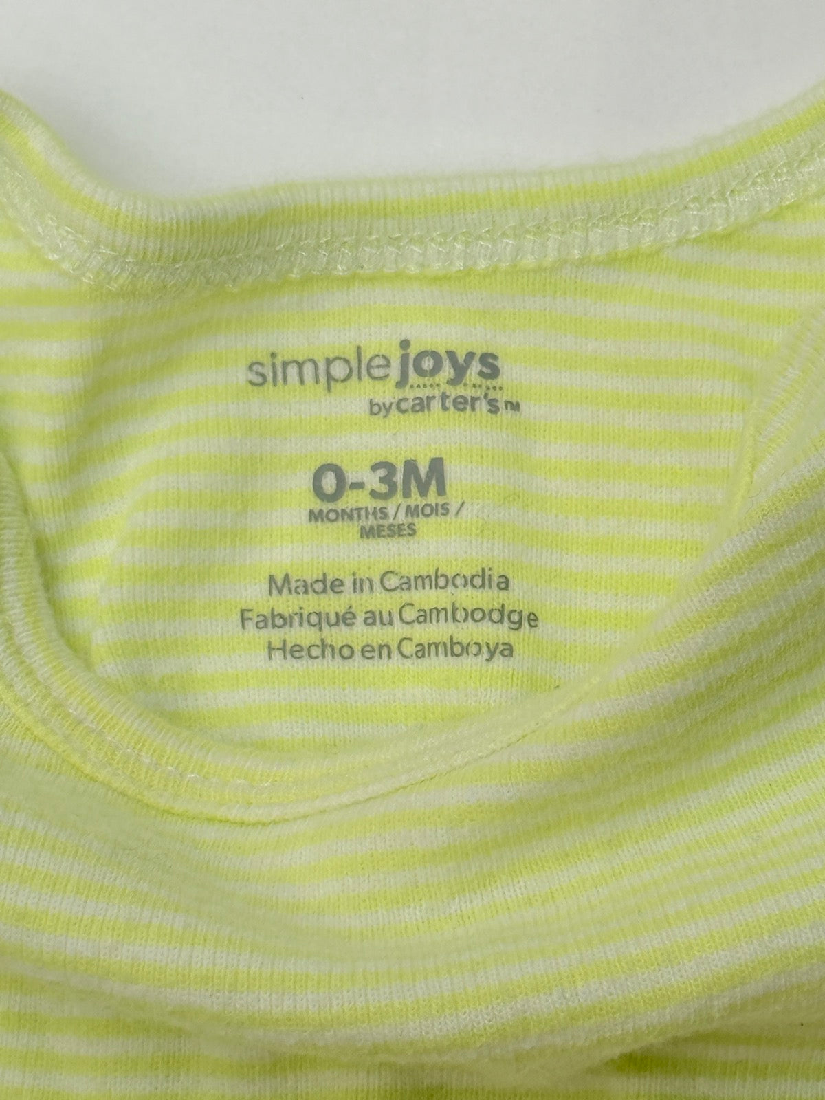 Simple Joys by Carter's Striped Bodysuit 0-3M