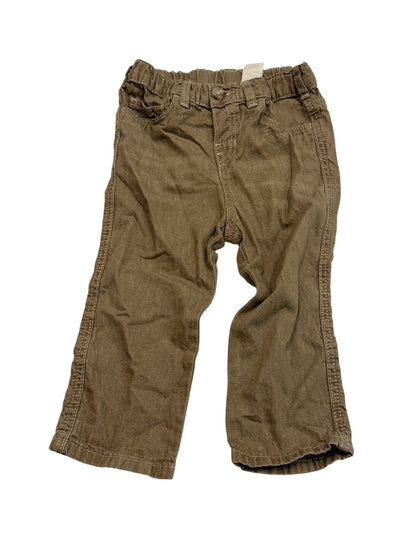 H&M Brown Elastic Waist Pants 18M