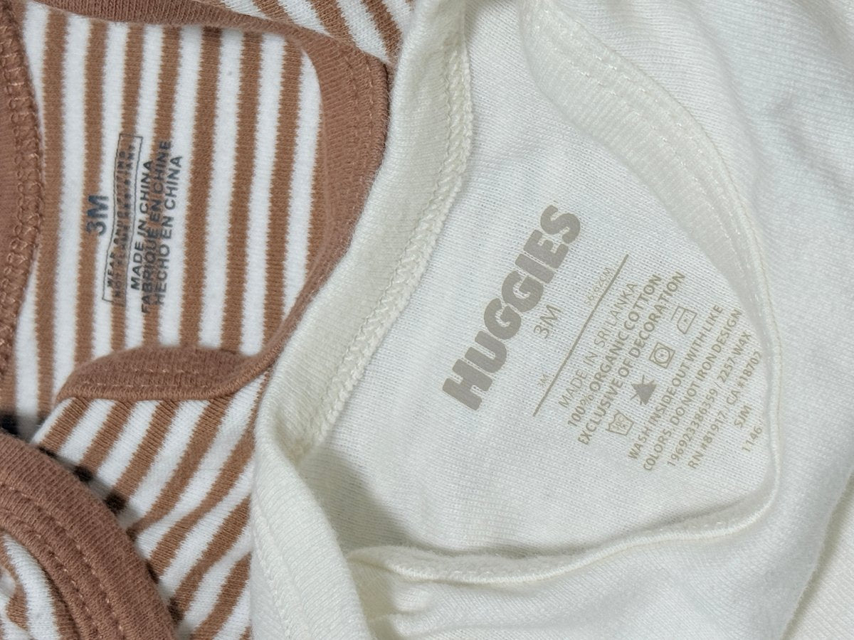 Striped & Cream Bodysuit 2-Pack 3M