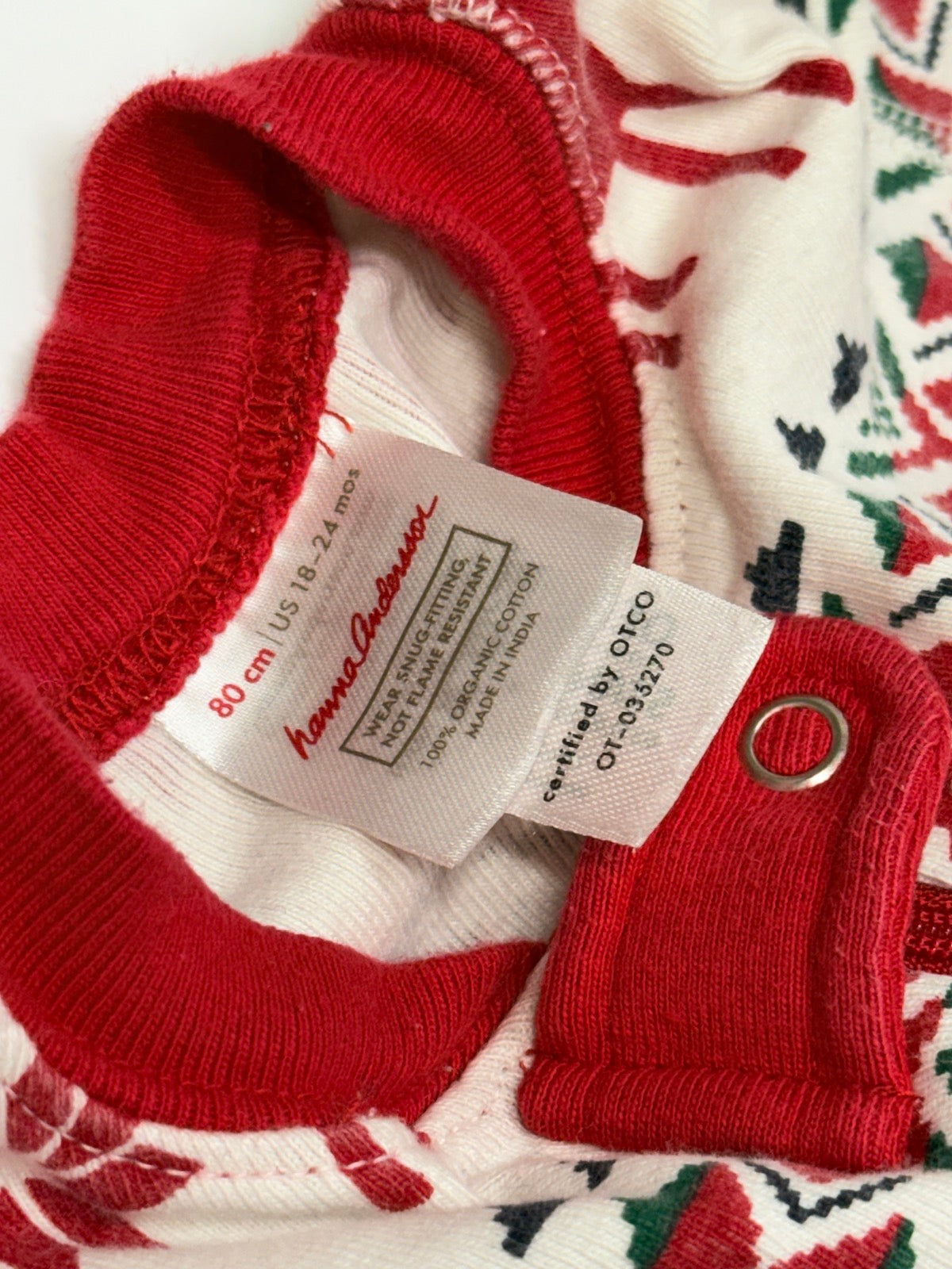 Hanna Andersson Christmas Reindeer Pajama 18-24m