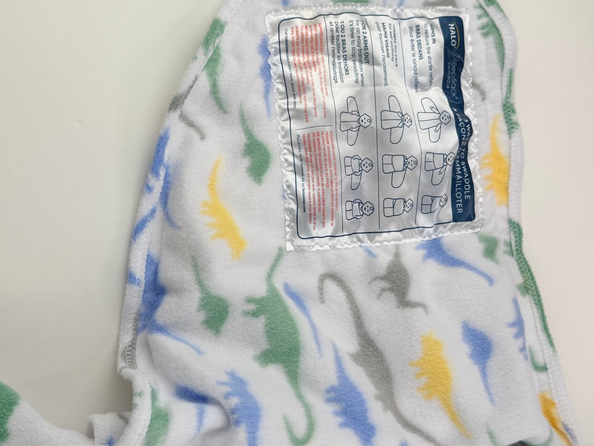 HALO SleepSack Swaddle Dinosaur Fleece Sleep Sack NB