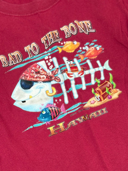 Hawaii Bad to the Bone Graphic Tee Youth XS
