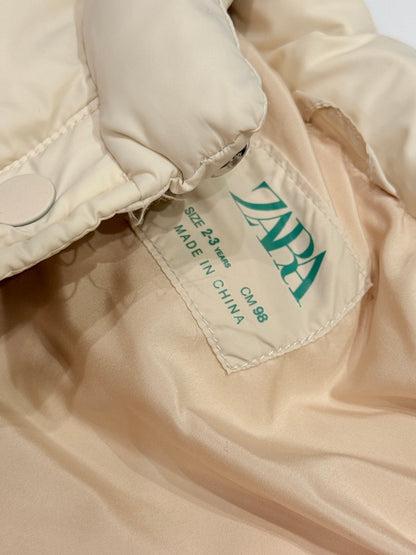Zara Cream Puffer Vest 2-3Y