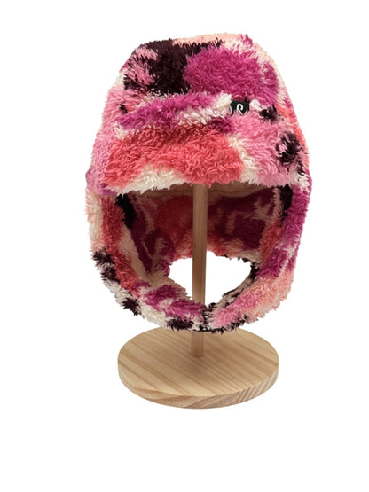 Reima Pink Tie-Dye Fuzzy Trapper Hat 3-4Y
