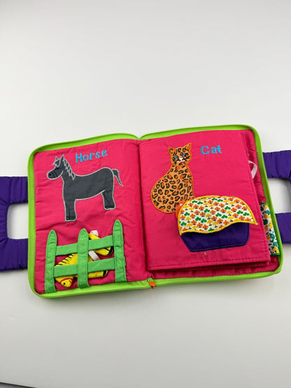 Farm Soft Fabric Activity Book with Handle
