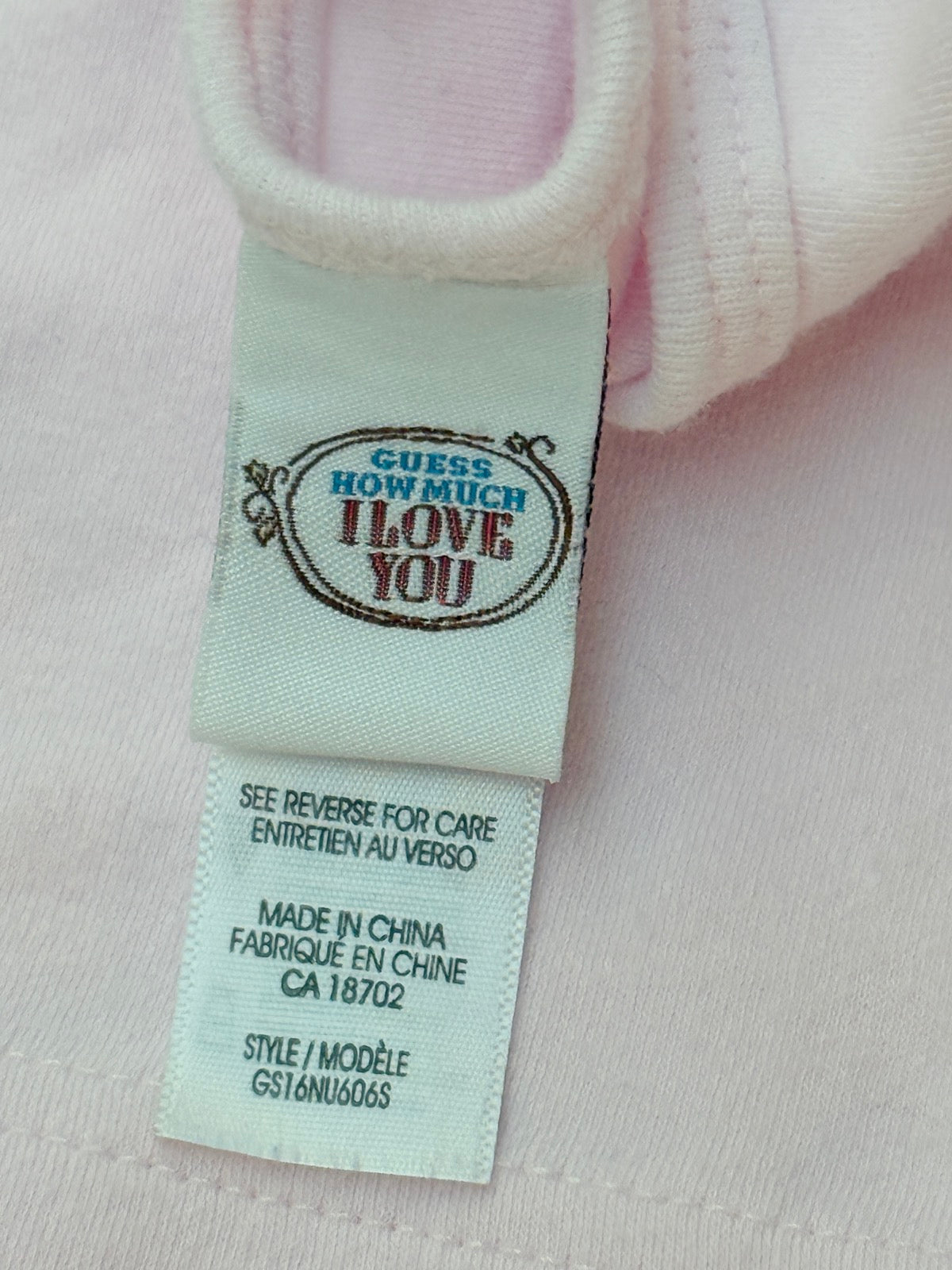 Guess How Much I Love You Pink Top NB