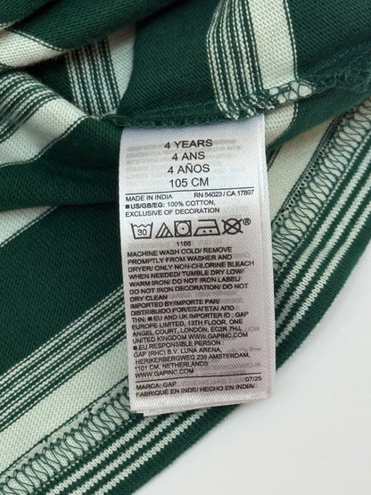 Baby Gap Green Stripe T-Shirt 4T