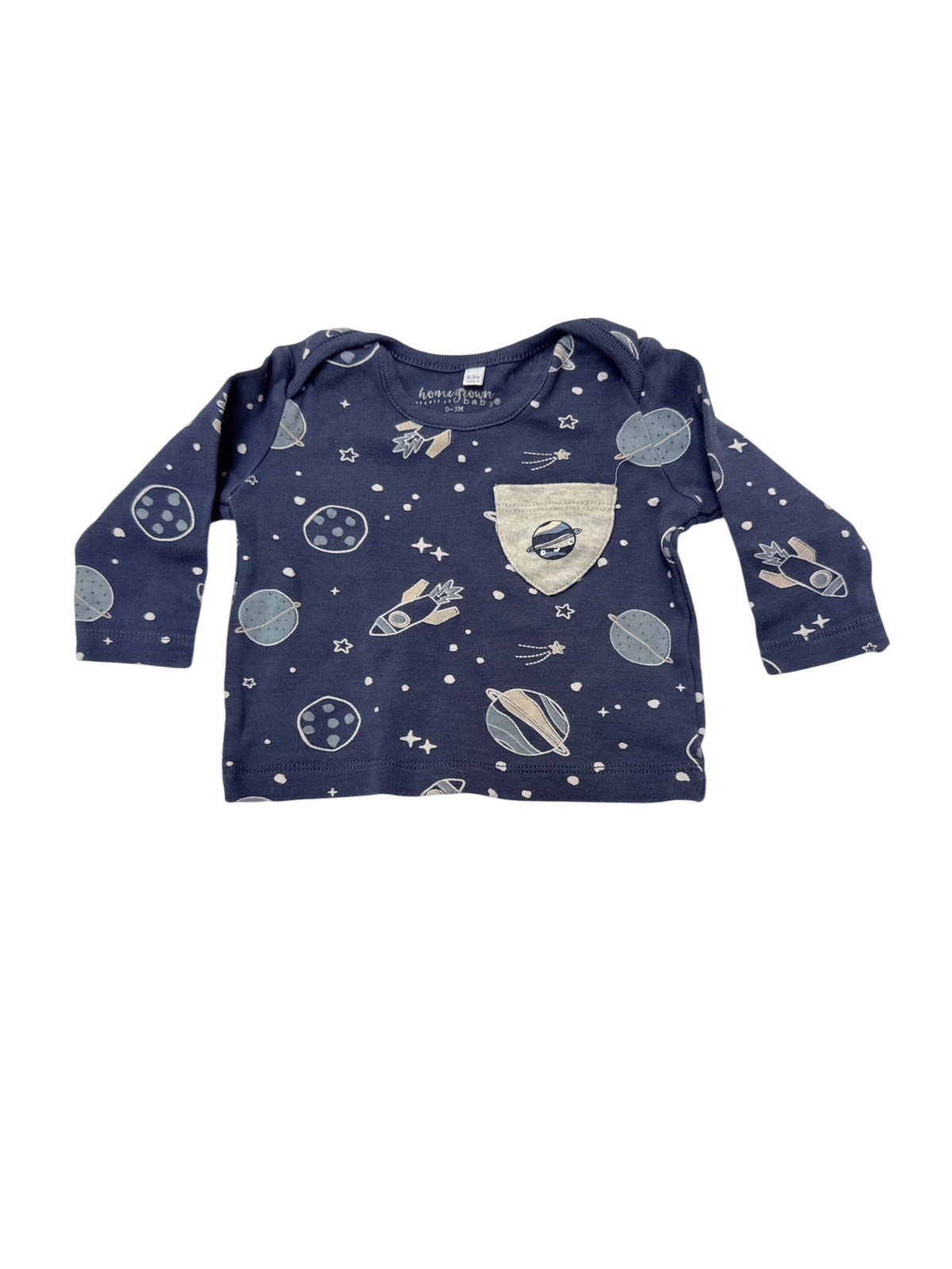 Homegrown Baby Space Print Long Sleeve Top 0-3M