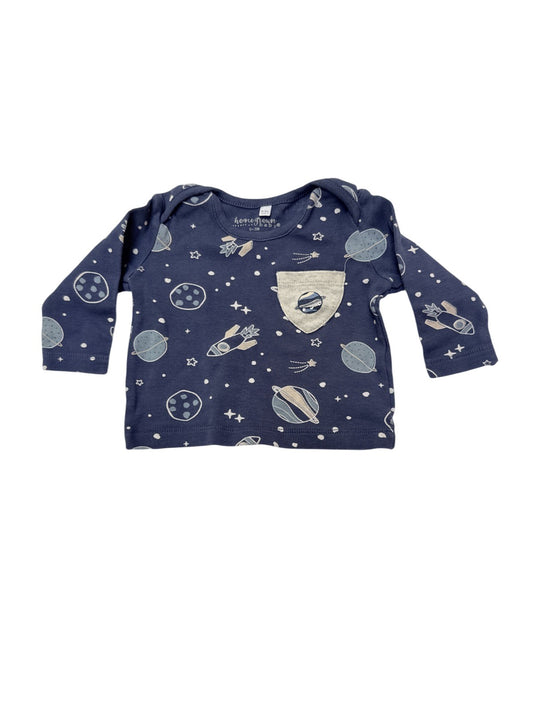Homegrown Baby Space Print Long Sleeve Top 0-3M