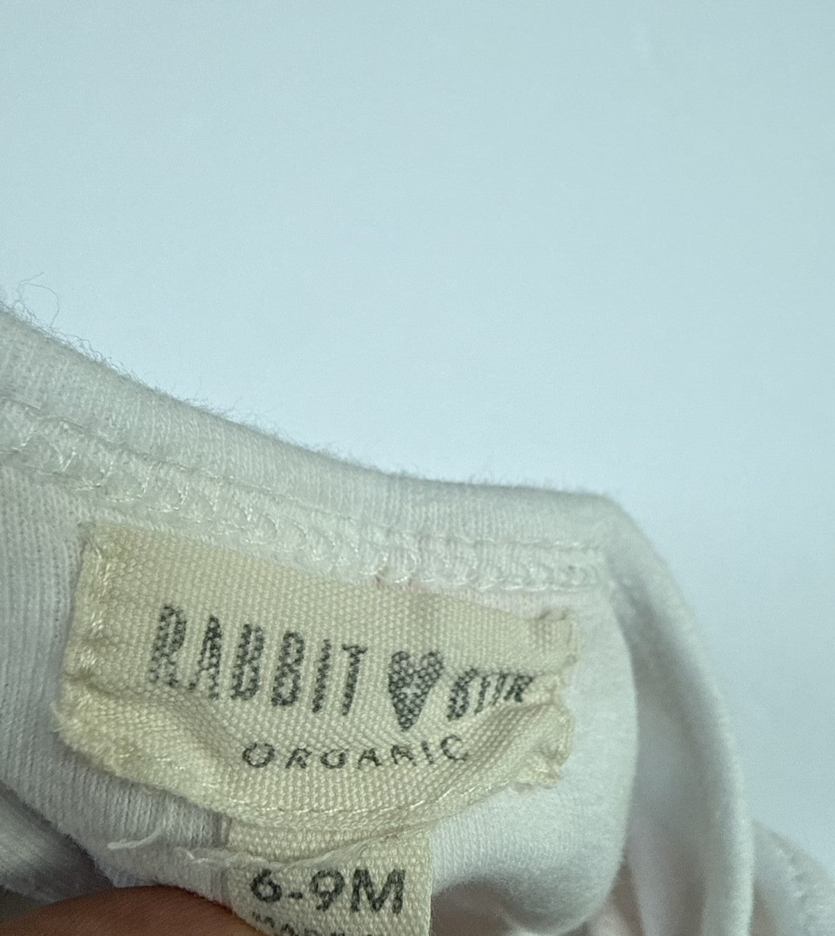 Rabbit + Bear Organic Peach Print Onesie 6-9M