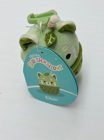 NWT - Squishmallows Eitan Red Panda Boba Clip-On Plush