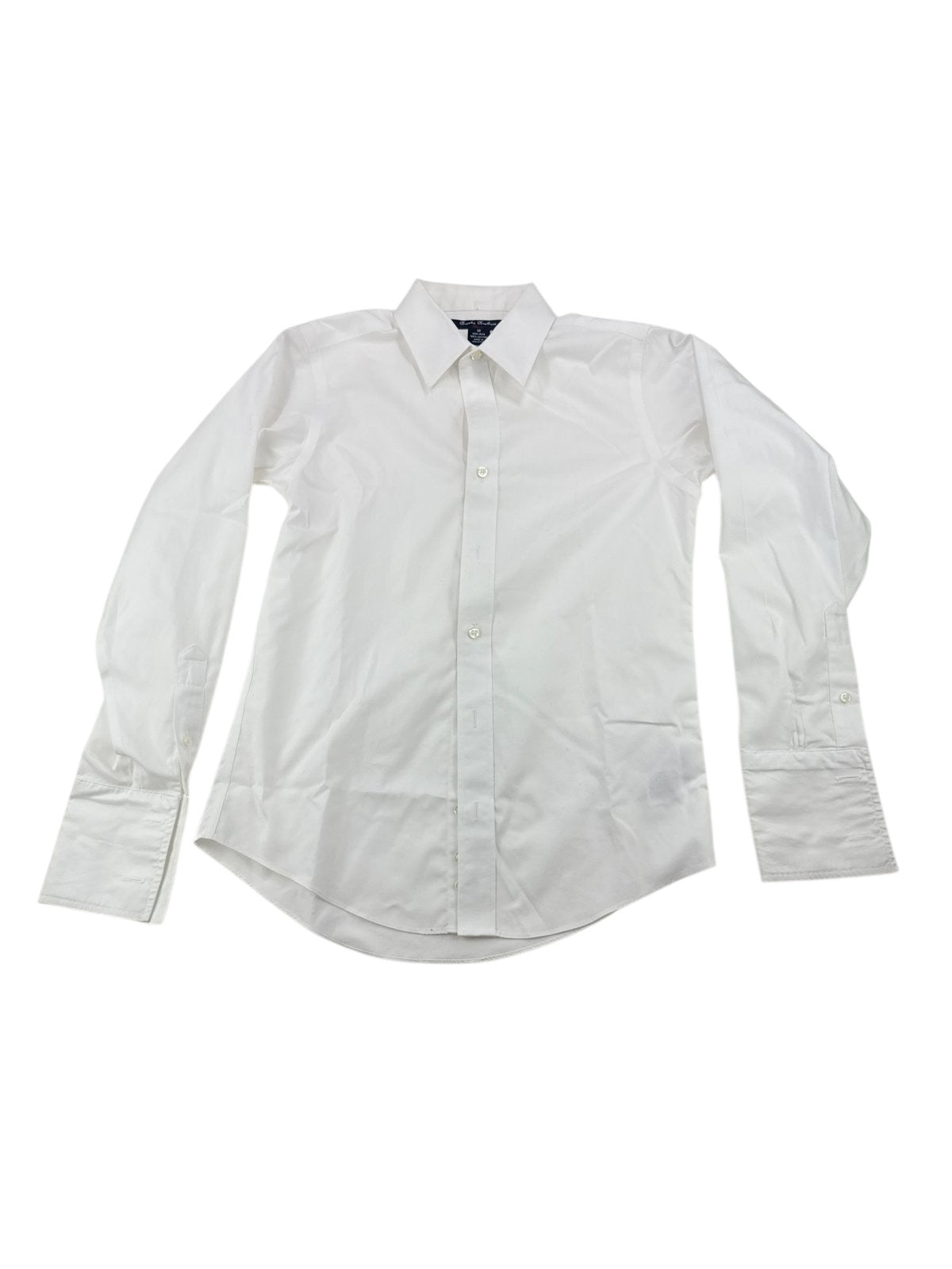 Brooks Brothers Fleece White Non-Iron Dress Shirt Size 12