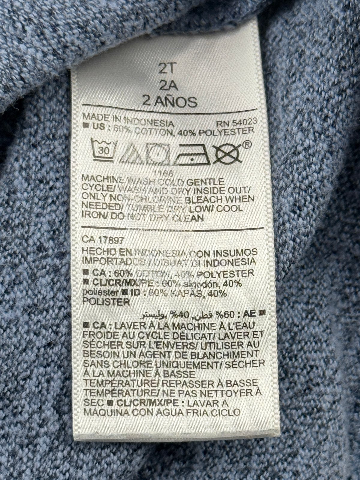 Old Navy Blue Henley Hoodie 2T