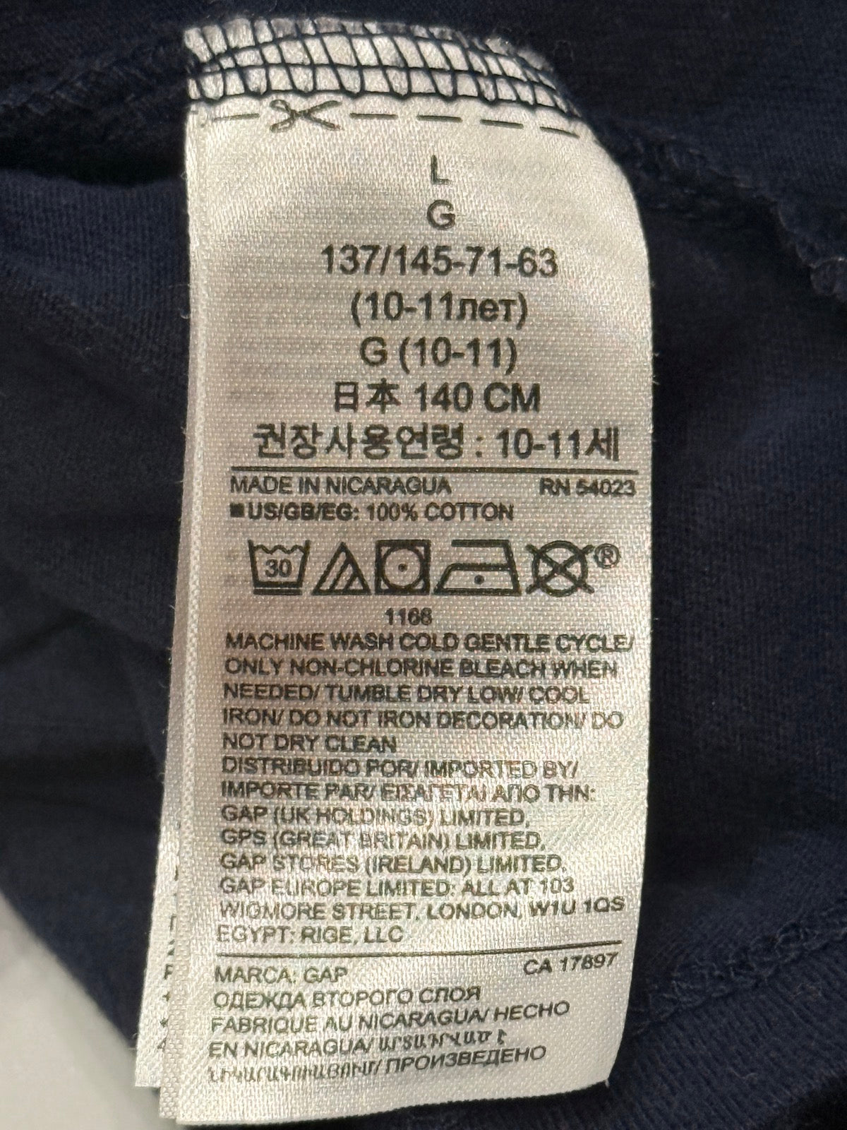 Gap Kids Solar System Navy T-Shirt Size 10-11Y