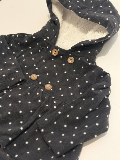Carter's Polka Dot Sherpa Hooded Jacket 6M
