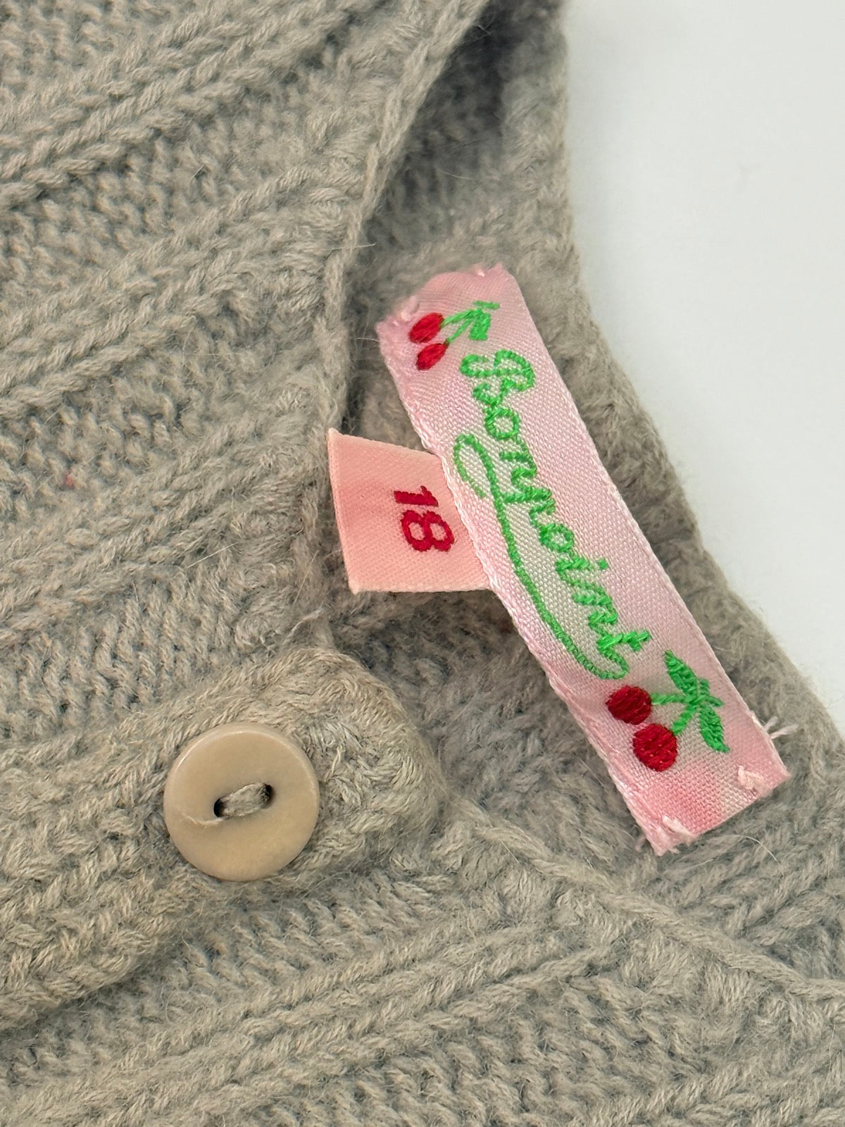 Bonpoint Gray Knit Cardigan Size 18m