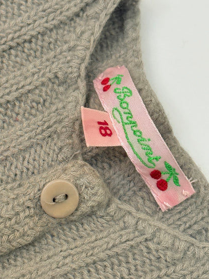 Bonpoint Gray Knit Cardigan Size 18m