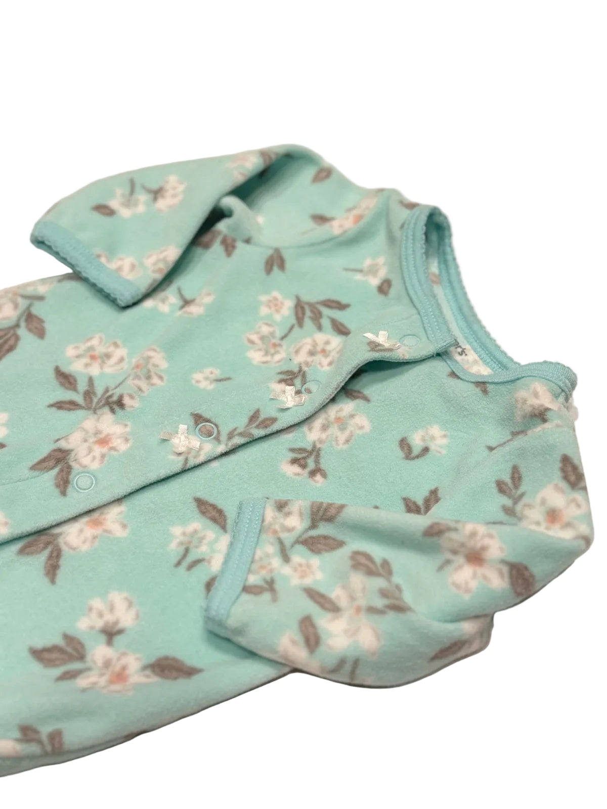 Carter's Teal Floral Fleece Sleeper 3M