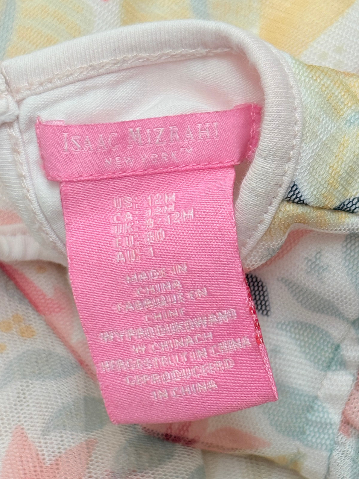Isaac Mizrahi Floral Mesh Dress Size 12M