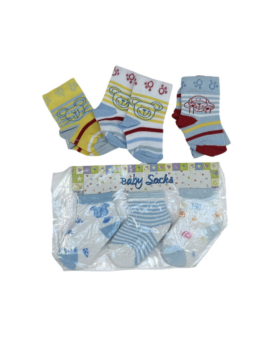 Baby Socks 6-Pack Cotton Newborn