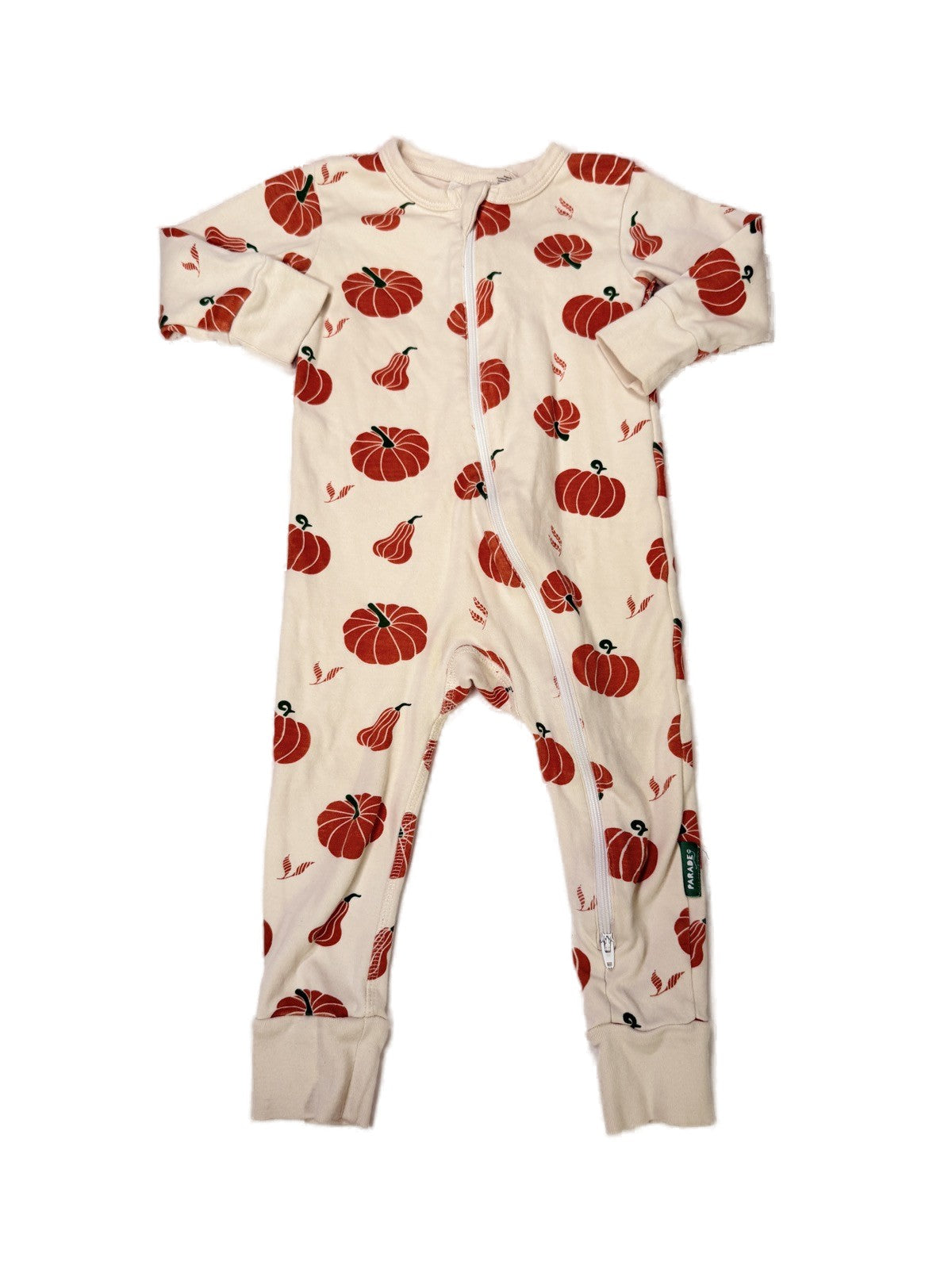 Parade Pumpkin Print Zippy Romper 12-18m