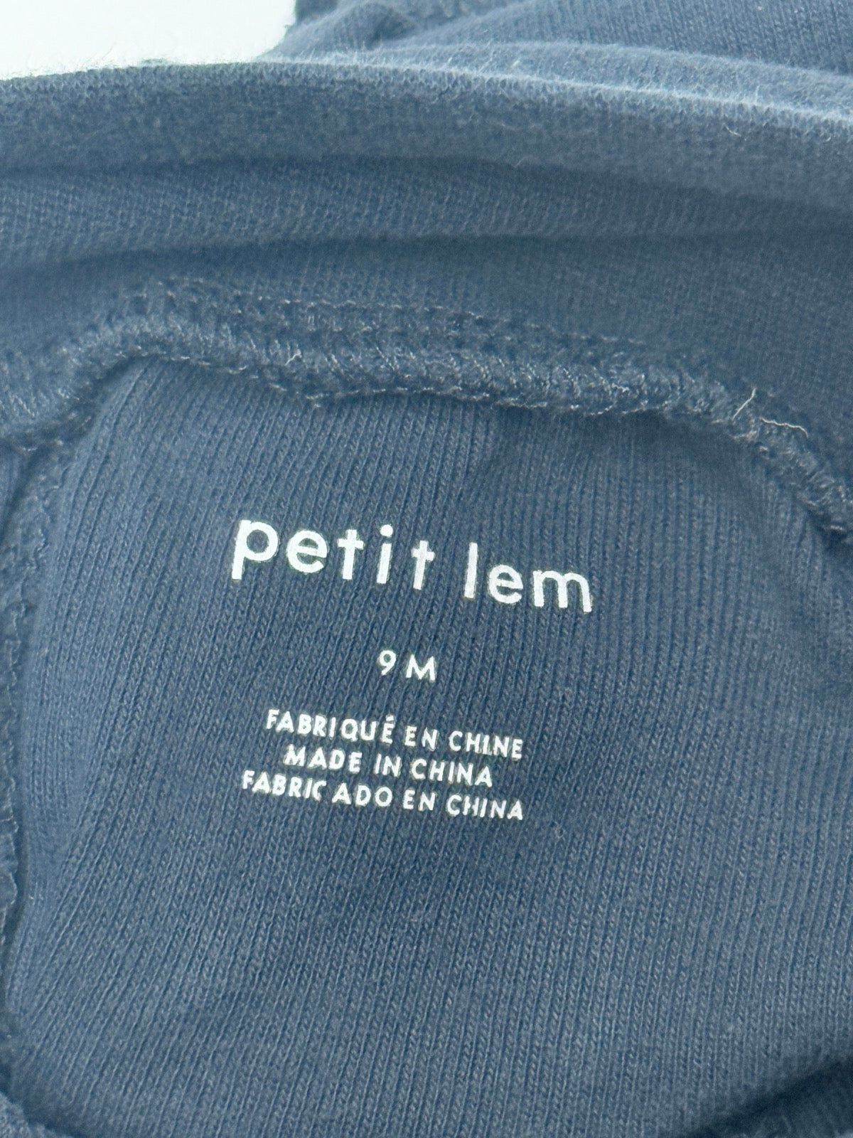 Petit Lem Navy Joggers Size 9M