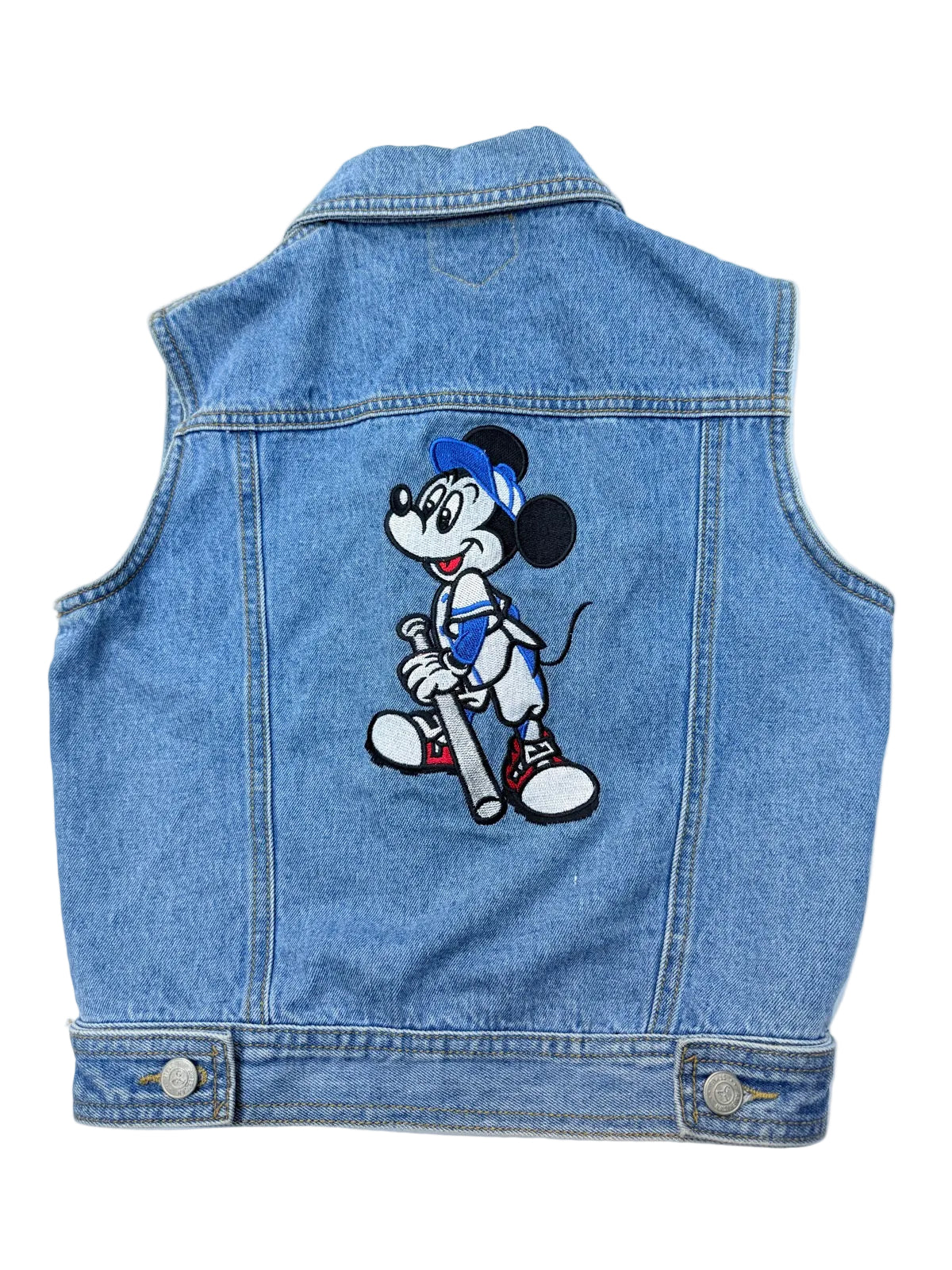 TAG Denim Vest Mickey Mouse Baseball 8-10Y