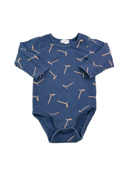 Firsts Hockey Stick Print Bodysuit 6M