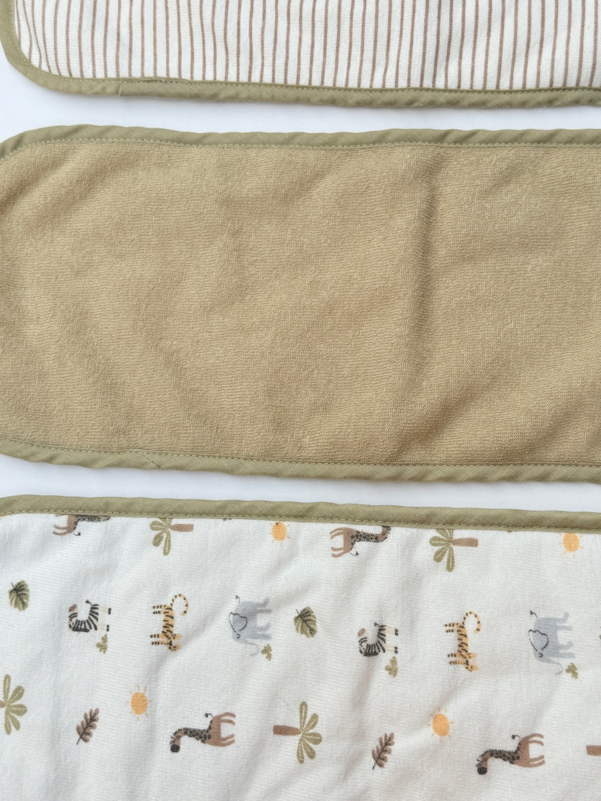Elephant and Castle Burp Cloths Set of 3