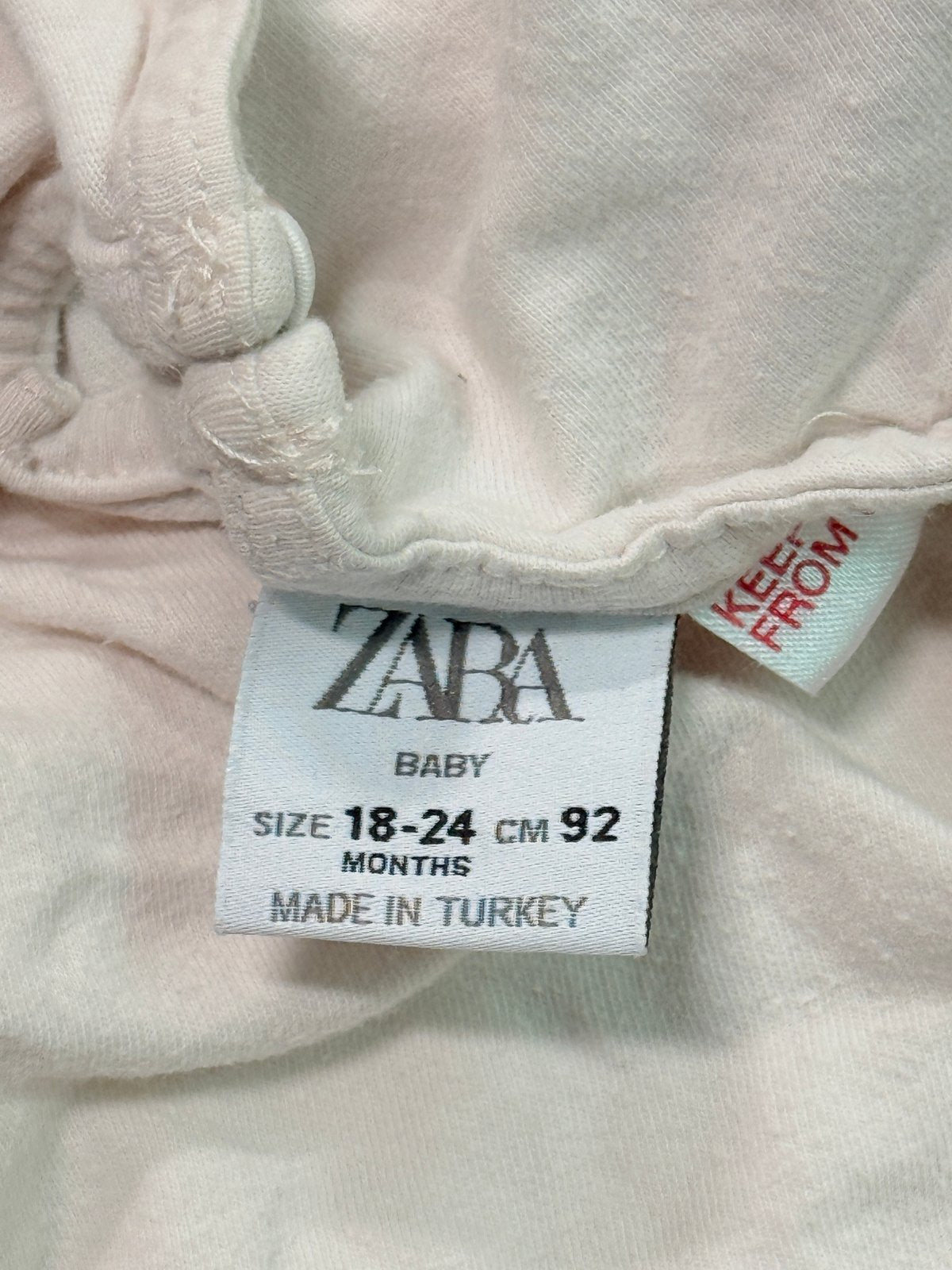 Zara Cream Lace Ruffle Peplum Top 18-24M