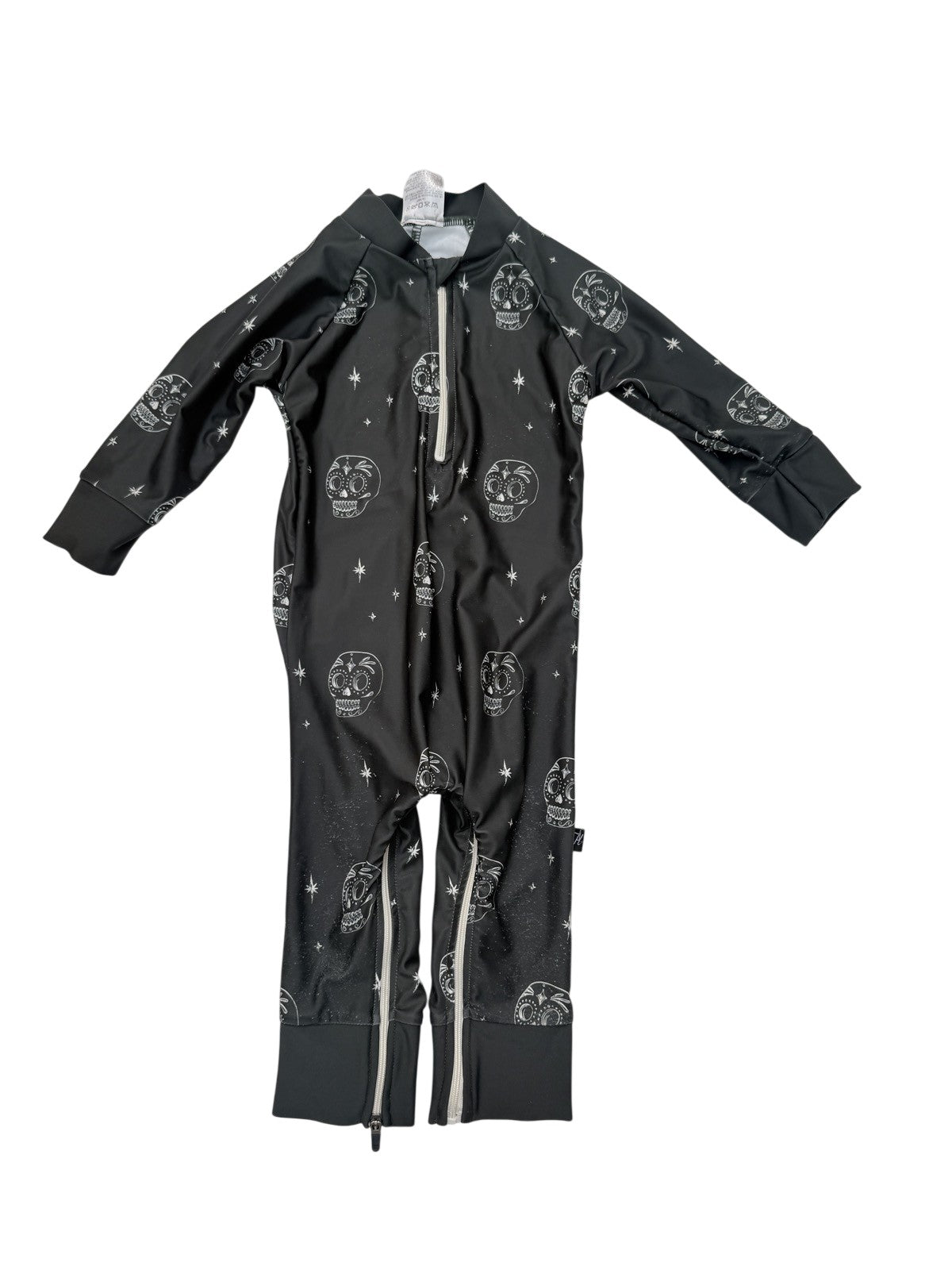 Skull Print Long Sleeve Swimsuit 12-18M