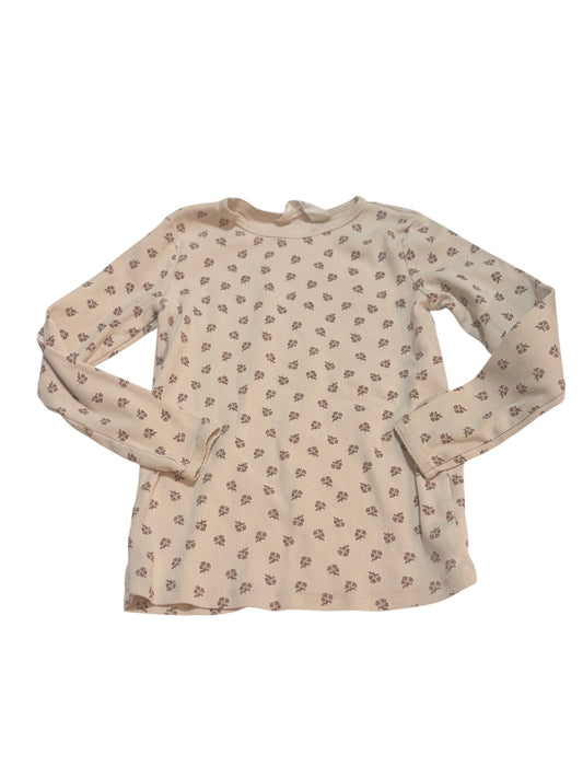 H&M Floral Ribbed Long Sleeve Top 8-10