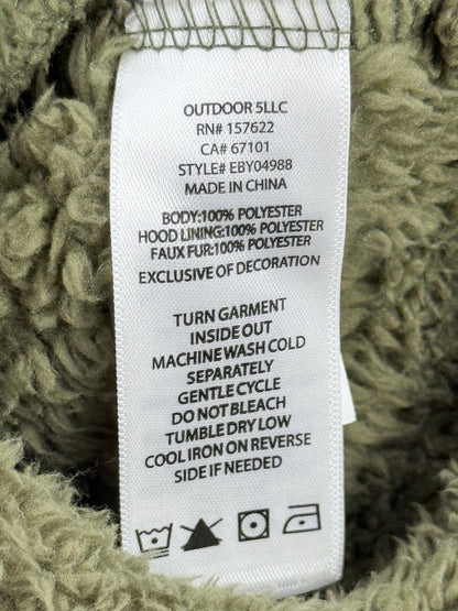 Eddie Bauer Olive Sherpa Bear Ear Jacket 0/3M