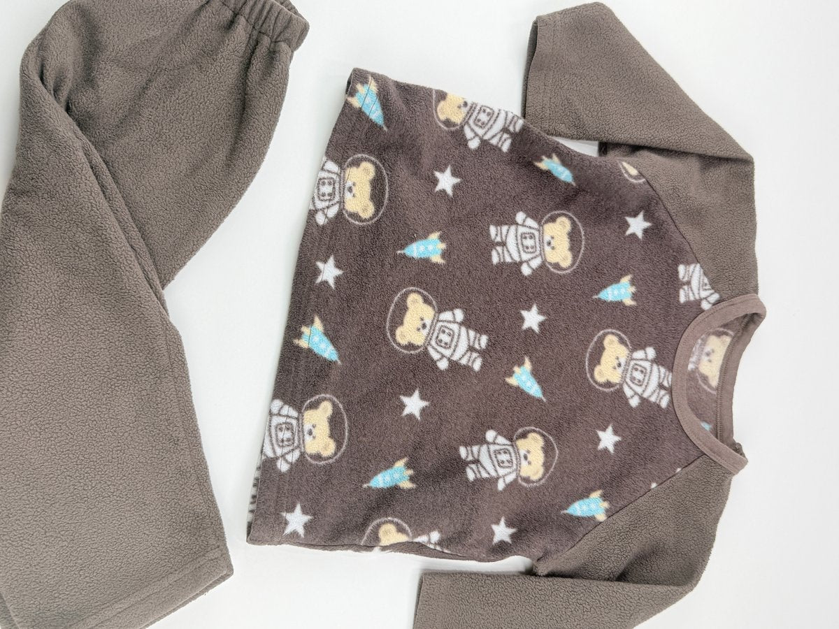 Nishimatsuya Astronaut Bear Fleece Pajamas Size 12-18M