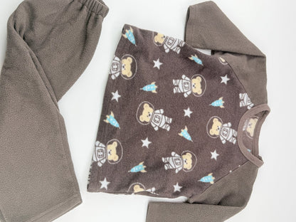 Nishimatsuya Astronaut Bear Fleece Pajamas Size 12-18M