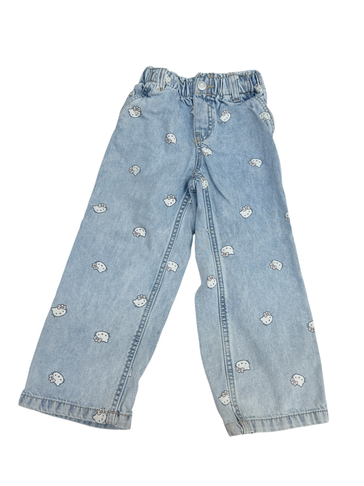 H&M Hello Kitty Wide Leg Jeans Size 4-5Y
