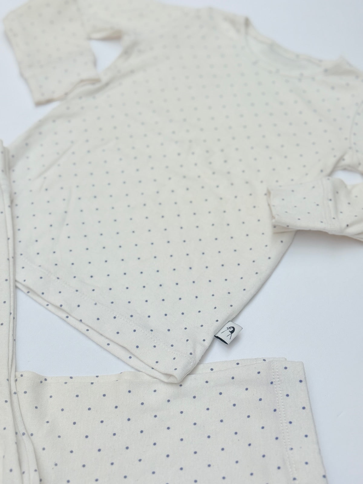 Konny Cream Dotted Pajama Set 2-3y