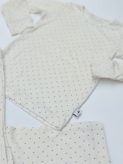 Konny Cream Dotted Pajama Set 2-3y