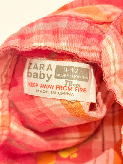 Zara Baby Plaid Shirt Dress 9-12M